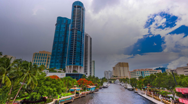 Fort Lauderdale, Florida Riverwalk Highrises