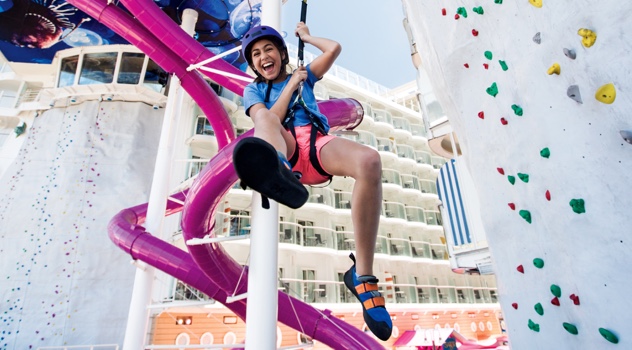 Girl on the Rock Climbing Activity