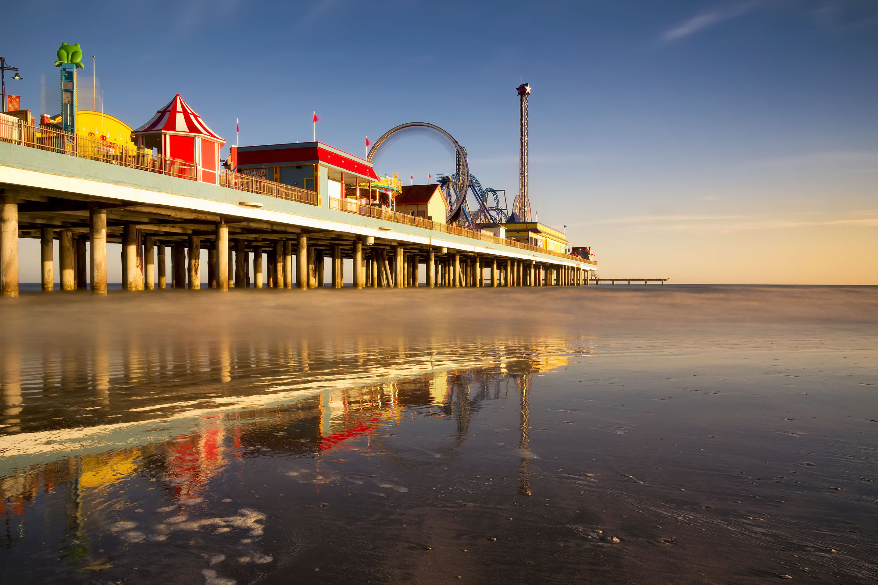 Galveston Texas Pleasure Pier Sunrise