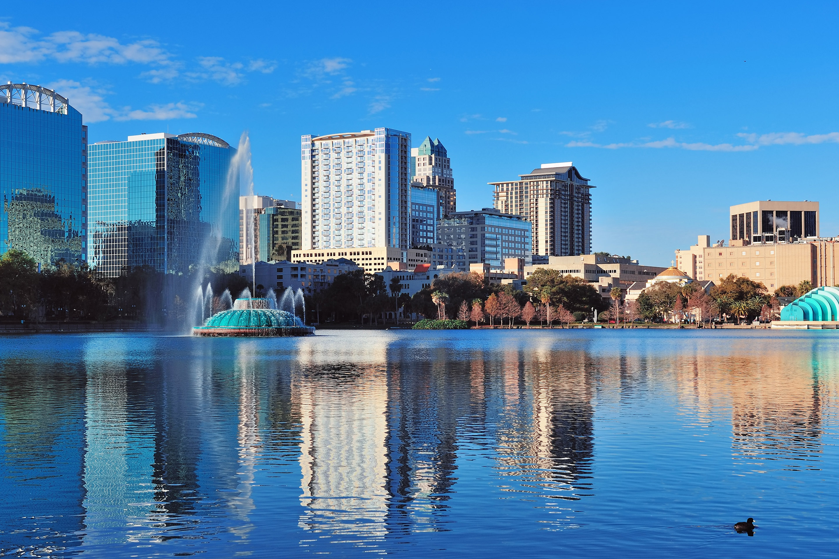 Florida, Orlando, Lake Eola Fountain