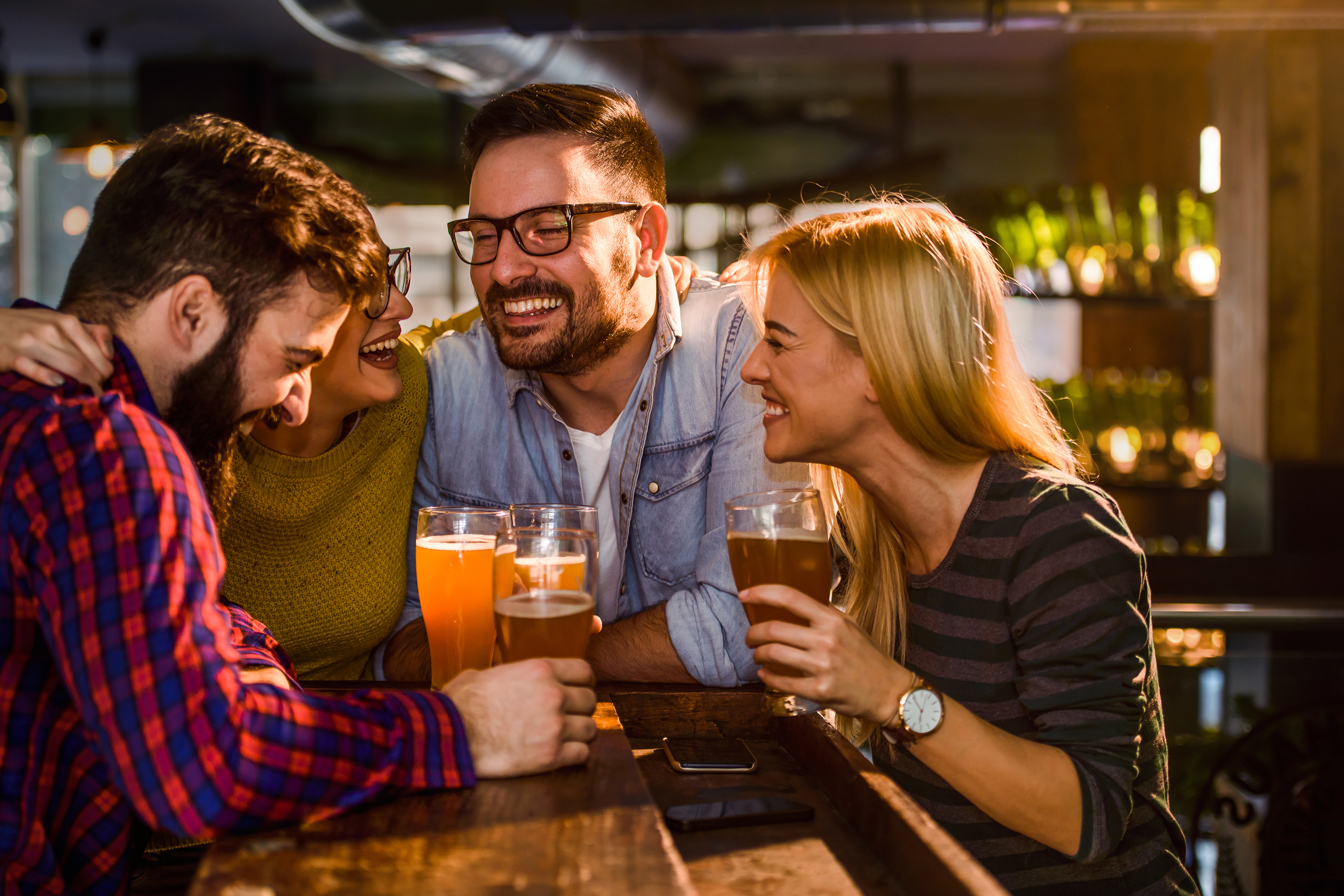 English Pub Quill and Compass, Guests Enjoying Live Music Show and Drinking Beer